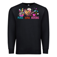 Black peace love nursing Premium Sweatshirt - Zillion Design Studio