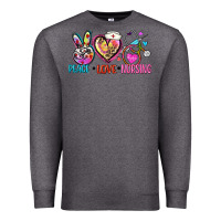 Charcoal Heather peace love nursing Premium Sweatshirt - Zillion Design Studio