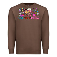 Chestnut peace love nursing Premium Sweatshirt - Zillion Design Studio
