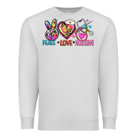 Dove Grey peace love nursing Premium Sweatshirt - Zillion Design Studio