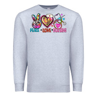 Heather Grey peace love nursing Premium Sweatshirt - Zillion Design Studio