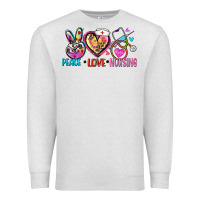 Oatmeal Heather peace love nursing Premium Sweatshirt - Zillion Design Studio