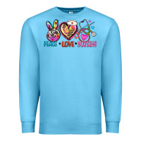 Ocean Blue peace love nursing Premium Sweatshirt - Zillion Design Studio