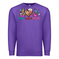 Purple peace love nursing Premium Sweatshirt - Zillion Design Studio