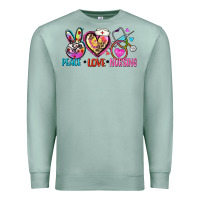 Seafoam peace love nursing Premium Sweatshirt - Zillion Design Studio