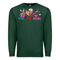Sports Green peace love nursing Premium Sweatshirt - Zillion Design Studio