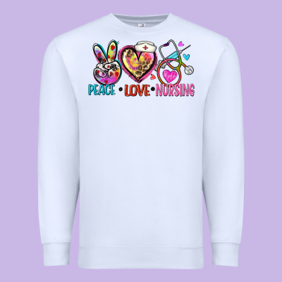 Peace Love Nursing Premium Sweatshirt Designed By Zillion Design Studio
