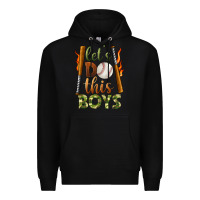 Black let's do this boys baseball Premium Hoodie - BundleAndBundleShop