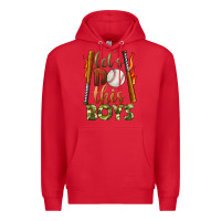 Red let's do this boys baseball Premium Hoodie - BundleAndBundleShop