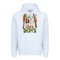 White let's do this boys baseball Premium Hoodie - BundleAndBundleShop
