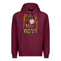Burgundy let's do this boys baseball Premium Hoodie - BundleAndBundleShop