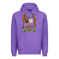 Purple let's do this boys baseball Premium Hoodie - BundleAndBundleShop