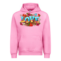 Fuchsia Pink love summer Urban Hoodie - AdoDesignShop