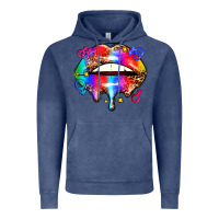 Vintage Denim pride lips Vintage Hoodie - AdoDesignShop