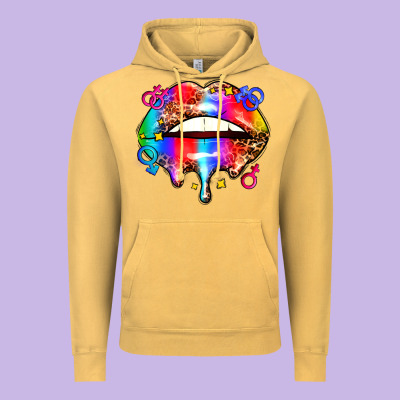 Pride Lips Vintage Hoodie Designed By Adodesignshop