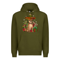 Army Green Chihuahua Christmas Premium Hoodie - JahusDesignShop