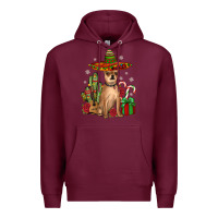 Burgundy Chihuahua Christmas Premium Hoodie - JahusDesignShop