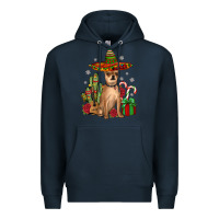 Navy Chihuahua Christmas Premium Hoodie - JahusDesignShop