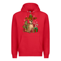 Red Chihuahua Christmas Premium Hoodie - JahusDesignShop