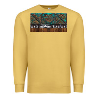 Antique Gold Rusty Sunflowers with Cowhide and Turquoise Premium Sweatshirt - RanaPortraitStore