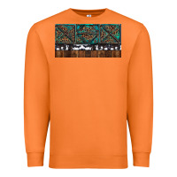 Carrot Rusty Sunflowers with Cowhide and Turquoise Premium Sweatshirt - RanaPortraitStore