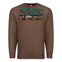 Chestnut Rusty Sunflowers with Cowhide and Turquoise Premium Sweatshirt - RanaPortraitStore