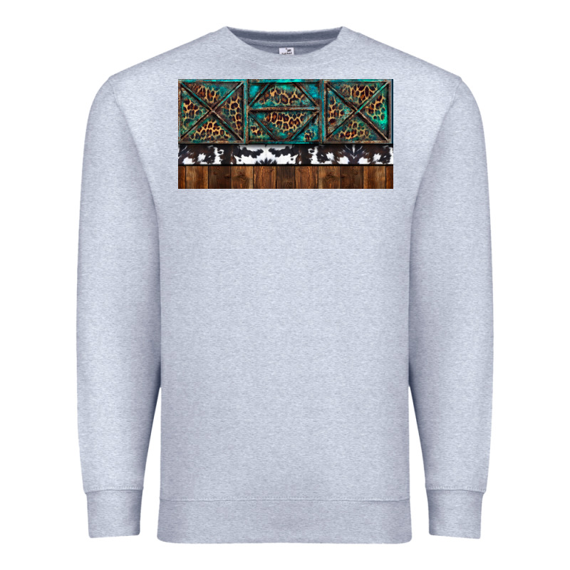 Rusty Sunflowers With Cowhide And Turquoise Premium Sweatshirt by RanaPortraitStore | Teevron