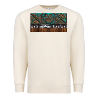 Sandshell Rusty Sunflowers with Cowhide and Turquoise Premium Sweatshirt - RanaPortraitStore