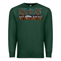 Sports Green Rusty Sunflowers with Cowhide and Turquoise Premium Sweatshirt - RanaPortraitStore