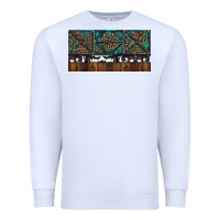 White Rusty Sunflowers with Cowhide and Turquoise Premium Sweatshirt - RanaPortraitStore