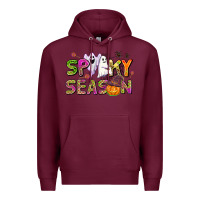 Burgundy spooky season Premium Hoodie - AdoDesignShop
