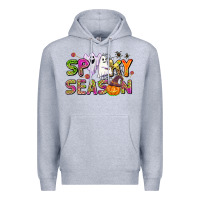 Heather Grey spooky season Premium Hoodie - AdoDesignShop