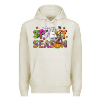 Oatmeal Heather spooky season Premium Hoodie - AdoDesignShop
