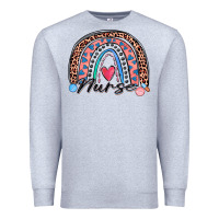 Heather Grey nurse rainbow Premium Sweatshirt - Zillion Design Studio