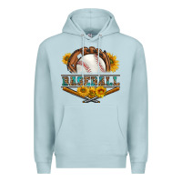Blue Mist western baseball with sunflower Premium Hoodie - BundleAndBundleShop