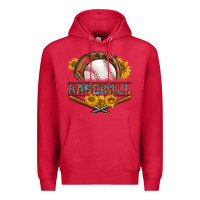 Cardinal western baseball with sunflower Premium Hoodie - BundleAndBundleShop