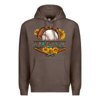 Coffee western baseball with sunflower Premium Hoodie - BundleAndBundleShop