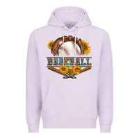 Lilac western baseball with sunflower Premium Hoodie - BundleAndBundleShop