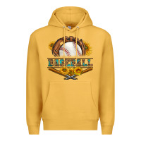 Mustard western baseball with sunflower Premium Hoodie - BundleAndBundleShop
