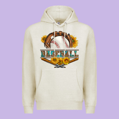 Western Baseball With Sunflower Premium Hoodie Designed By Bundleandbundleshop