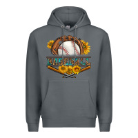 Rock western baseball with sunflower Premium Hoodie - BundleAndBundleShop