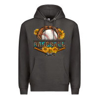 Smoke western baseball with sunflower Premium Hoodie - BundleAndBundleShop