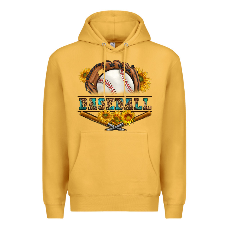 Western Baseball With Sunflower Premium Hoodie by BundleAndBundleShop | Teevron