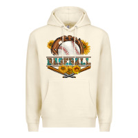 Sandshell western baseball with sunflower Premium Hoodie - BundleAndBundleShop