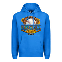 True Royal western baseball with sunflower Premium Hoodie - BundleAndBundleShop