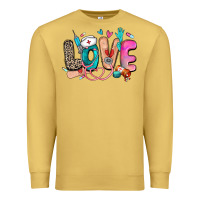 Antique Gold love nurse Premium Sweatshirt - Zillion Design Studio