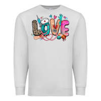 Dove Grey love nurse Premium Sweatshirt - Zillion Design Studio