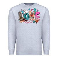 Heather Grey love nurse Premium Sweatshirt - Zillion Design Studio