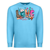 Ocean Blue love nurse Premium Sweatshirt - Zillion Design Studio
