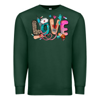 Sports Green love nurse Premium Sweatshirt - Zillion Design Studio